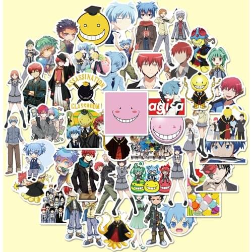 50PCS Cartoon Assassination Classroom Sticker DIY Luggage Laptop Phone Case Graffiti Waterproof Toy stickers