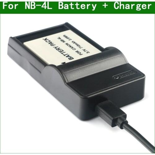 NB-4L NB4L NB 4L CB-2LV Digital Camera Battery + Charger For Canon PowerShot SD450 SD600 SD1000 SD750 SD1100 IS SD780IS SD960 IS