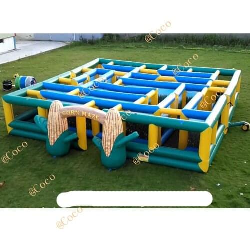 Free shipping to door!portable outdoor adult n kids corn field, cheap inflatable corn maze game carnival game for sale