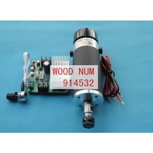 Free shipping ER11 48V 500W brushed high speed air cooled spindle motor + Mach3 Speed Governor Regulator