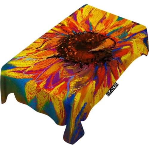 Blooming Chrysanthemums Simple Plants are Sunny and Active Table Cover