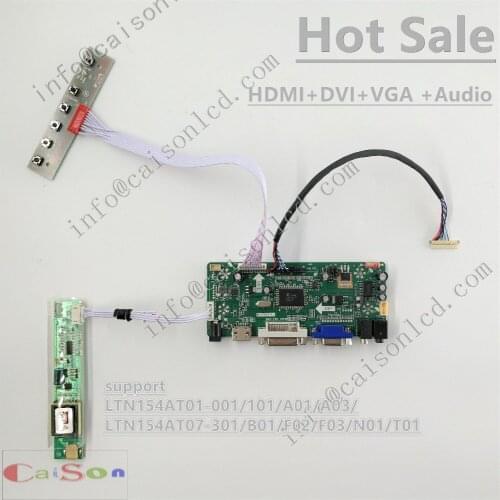 DVI/VGA/AUDIO/ of LCD driver board compliant with LTN154AT01-001/101/A01/A03/LTN154AT07-301/B01/F02/F03/N01/T01
