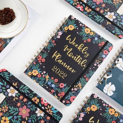 A5 2022 Schedule Agenda Planner Organizer 5.6*8.2inch English Version Daily Weekly Plan Notebooks Journals School Stationery