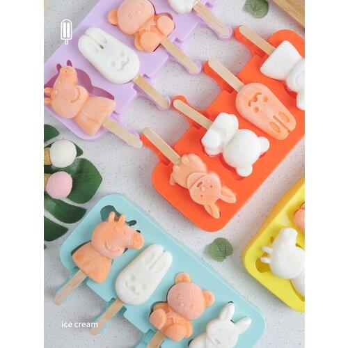 GY Ice-Cream Mould Home Popsicle Making Ice Sucker Ice Creams and Sorbets Silicone Mold Homemade Ice Children Cute