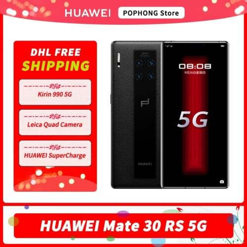 HUAWEI Mate 30 RS 5G MobilePhone 6.53 inch Kirin 990 5G Octa Core Android 10 in-screen SuperCharge