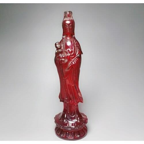 Exquisite Chinese aspicious Amber Resin statue - SongZi Guanyin