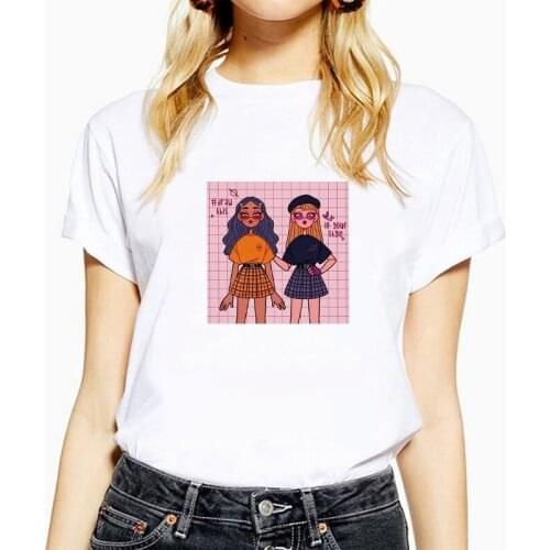 Summer Fashion Womens T Shirt Tops Harajuku Ullzang Creative Aesthetic Graphic Tees 2020 Korean Cool Streetwear T-shirt Feminina