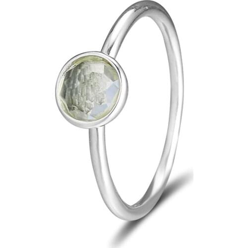 March Droplet Ring Fits European Jewelry Authentic 925 Sterling Silver Jewelry for Women Wholesale Free Shipping