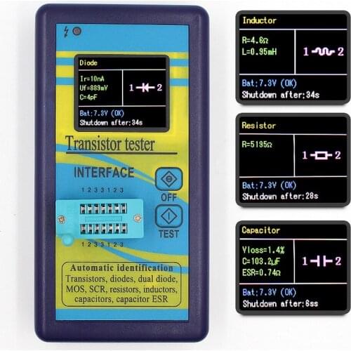 Multi-Purpose Transistor Tester M328 1.8" TFT Color Display Tester to Detect NPN PNP Capacitor Resistor Diode Triode
