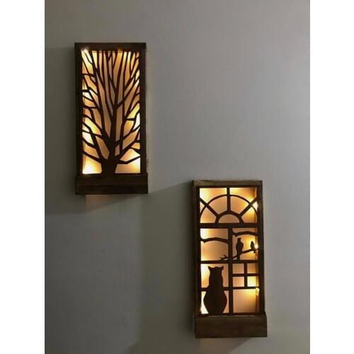 Msağ Woods Lamps With Lampshade
