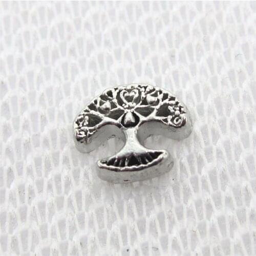 New arrive 50pcs/lot Family Tree floating charms living floating glass lockets charms diy jewelry charms