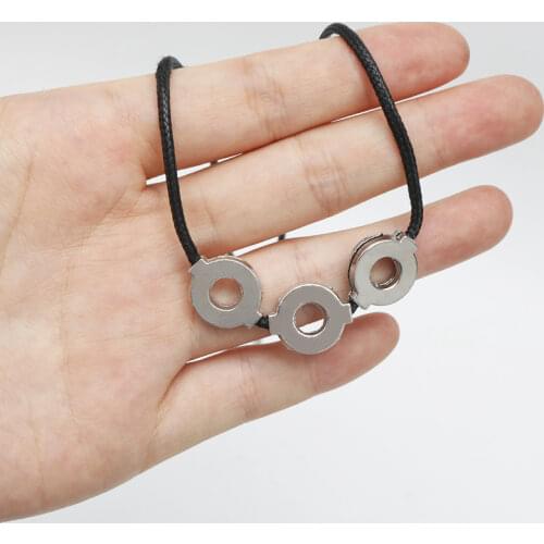 Round Pendant Necklace Classic Japanese Anime Accessories Cosplay Rope Chain Cartoon Jewelry Mens Chain Gift Wholesale