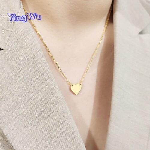 Simple Heart Chain Necklace Fashion Stainless Steel Jewelry For Women Chokers Accessories Girlfriend Party Birthday Gift