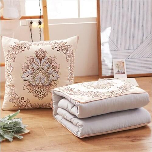 Nordic luxury 2 in 1 pillow, 2 in 1 cotton blanket, warm, patchwork, bedspread, blanket, home office, car, game, pillow, cushion