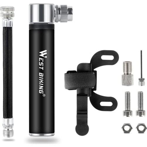 Hand Mini Bicycle Pump Tire Air Inflator Schrader Presta Valve Ball Needle Hose MTB Accessories Portable Bike Pump