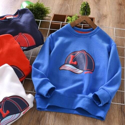 New Spring Autumn Children Sweatshirts Print Long Sleeve Boys Clothes Korean Style Unisex Kids Casual Pullovers Tops