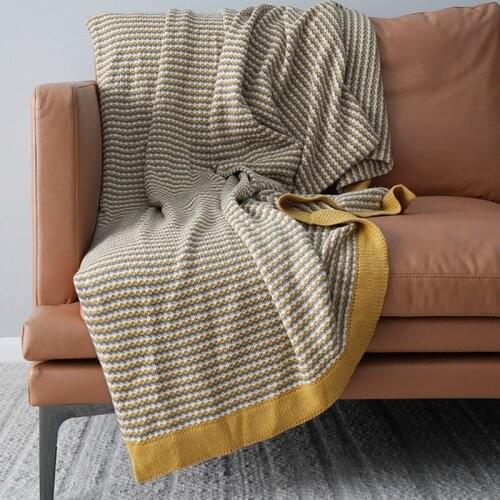 Knitted Fluffy Plaid Sofa Blanket Living Room Warm Weighted Throw Blanket Comfy Soft Bed Blanket Cover Home Decoration