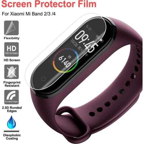 Screen Protector Film For Xiaomi Mi Band 4 TPU Full Cover Bracelet Film Protective For Xiaomi Mi Band 2 3 Not Tempered Glass