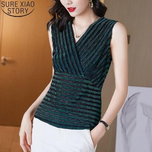 2021 Summer Office Lady Knitted Camisole Women Tank Tops Sleeveless Pullover Korean V-neck Casual Vest Fashion Clothes 14914