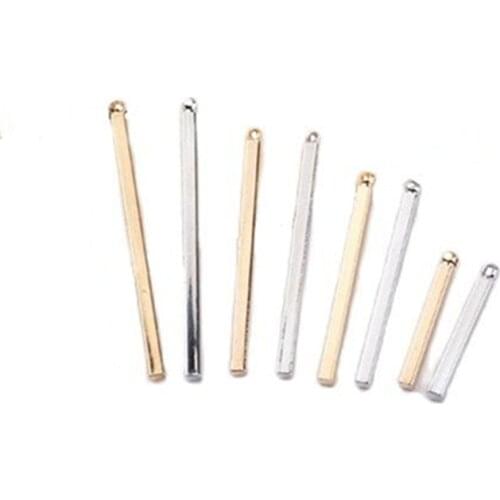 10pcs Long Tassel Metal Single Hole Pendants Charms 15/20/30/35/40/45mm DIY Earrings Making Women Fashion Jewelry Findings