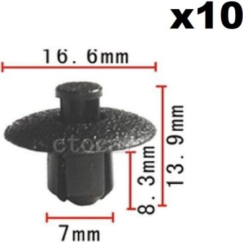 10x For Toyota Lexus Cowl Fastener Push-Type Retainer Clip 90467-07117