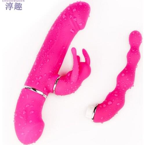 2 In 1 Waterproof Sex Toys Vibrators 10 Frequency G Spot Vibration Clitoris Stimulator Masturbator Vibrators for Women Sex Toys