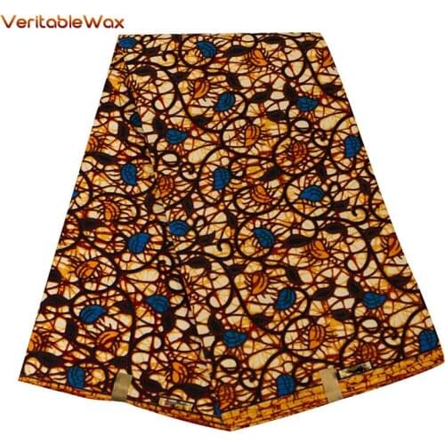 2020 Ankara Fabric African Real Wax Print Fabric VeritableWax High Quality 6 Yards 3Yards African Fabric For Party Dress FP6237