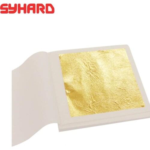 22K 50/100pcs Gold Foil Sheets Gold Leaf 43.3x43.3mm 93.3x93.3mm