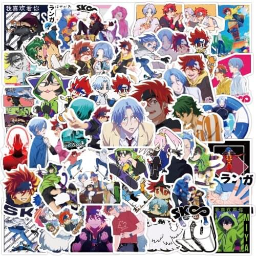 50PCS SK8 The Infinity Skateboard Anime Stickers Travel Suitcase Guitar Luggage Laptop Decals