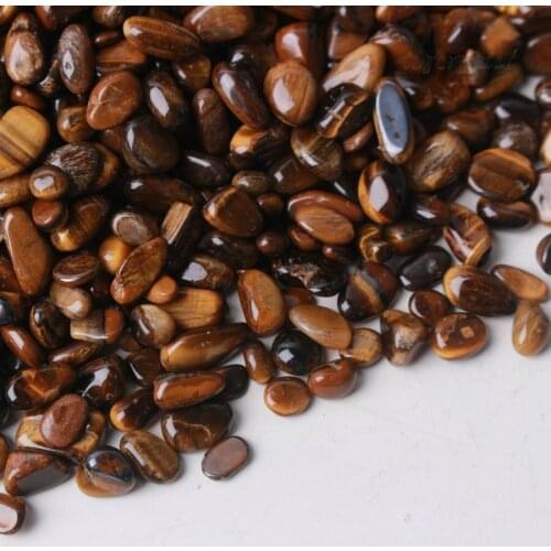 500g Yellow Tiger Eye Crystal Gravel Polished Healing Decorative Stone