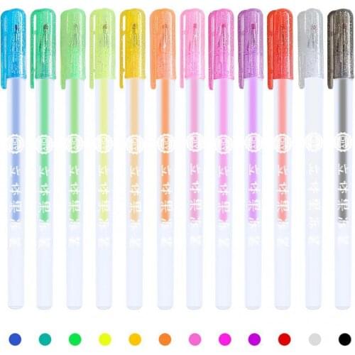 80% Off 6Pcs Jelly Ink Pens DIY Glossy Painting Tool Colored Drawing Stationery Supplies