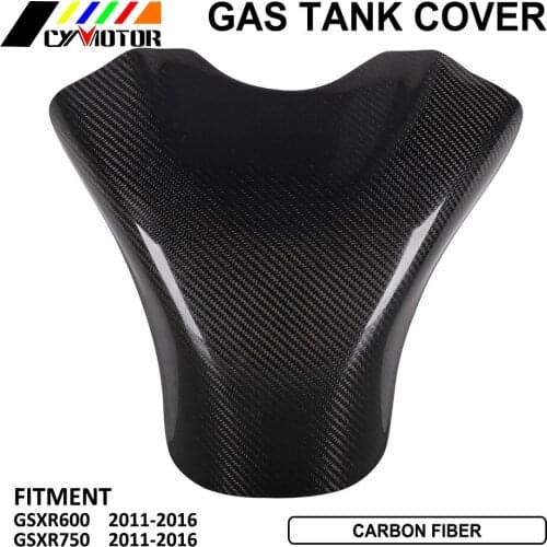 Motorcycle Accessories Carbon Fiber Gas Fuel Tank Cover Protection For SUZUKI GSXR600 GSXR750 GSXR 600 750 2011 2012 2013-2016