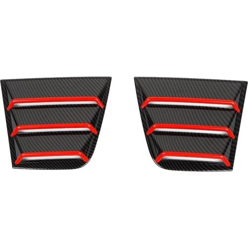 Side Window Louvers Air Vent Scoop Shades Cover Blinds for Dodge Charger 2015-2021 ABS Carbon Fiber
