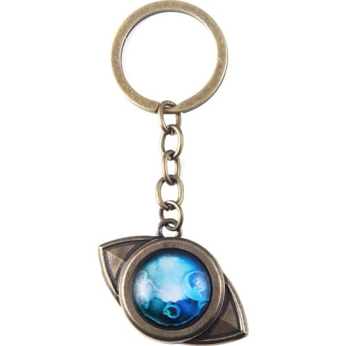 Anime The Promised Neverland Keychain Mujika Emma Amulet Key Chain Eye-shaped Cuvitidala Key Pendant for Women Men Jewelry