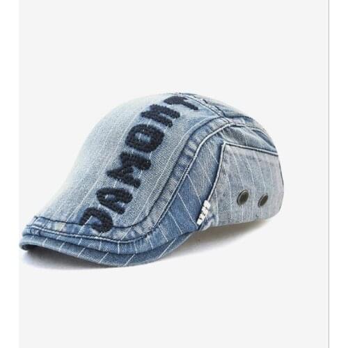 Brand JAMONT Adjustable Cowboy beret hat letter three-dimensional embroidery men and women trend outdoor sun hat