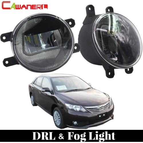 Cawanerl Car LED Projector Lamp Fog Light Daytime Running Light White DRL 12V For Toyota Allion 2/ii 2007 2008 2009 2010