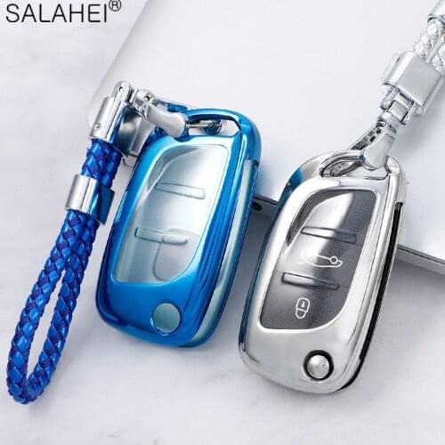 TPU Car Key Case Full Cover For Peugeot 107 207 307 407 308 607 3button Car Protection Accessories Shell