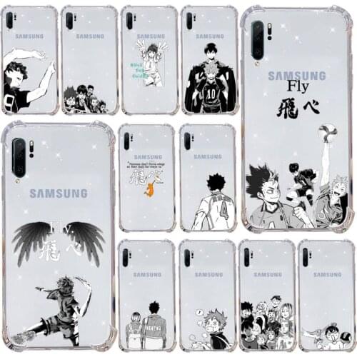 Cute Japan Anime Oya Haikyuu Phone Case Transparent Clear For Samsung Galaxy A71 A21s S8 S9 S10 plus note 20 ultra