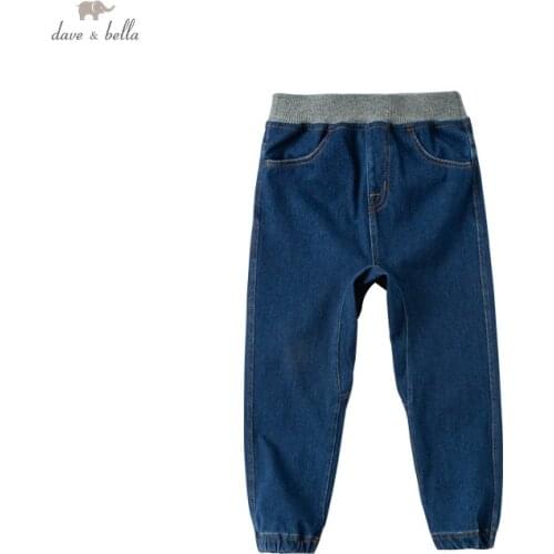 DB17701-K dave bella spring 5Y-13Y kids boys fashion solid pockets pants children boutique casual full-length pants