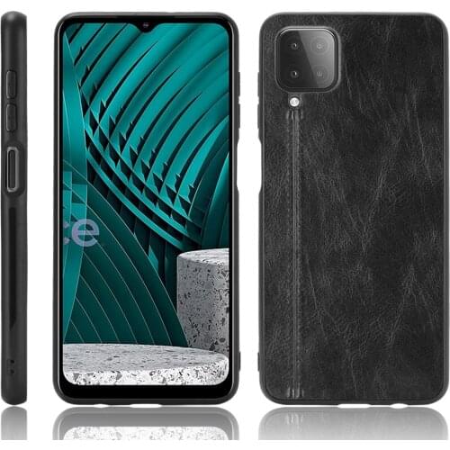 Business Leather Plain Fitted Case for Samsung Galaxy A12 A02 A32 A52 A72 5G A51 A71 Note 20 S20 S21 Ultra Phone Cover