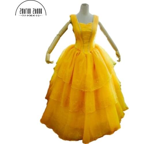 New Arrival Moive Belle Princess Kids Dress Cosplay Costume For Child Girls Dress