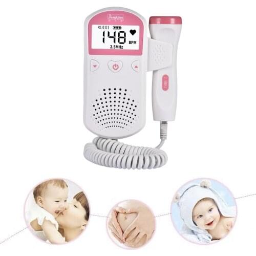U3-02 Fetal Heart Rate Monitor Pulsed Ultrasound Hand-held LCD Screen Compact Fetal Baby Safety Monitor For Pregnant Women Care