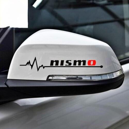 Hot 2X Nismo PVC Car Rearview KK Mirror Car Sticker and Decal Accessories X-trai 12*2cm Car Window Body Decorative Accessories