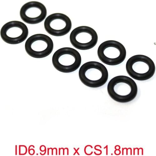 ID6.9mm x CS1.8mm Black Nitrile Rubber O Ring NBR Sealing Washers