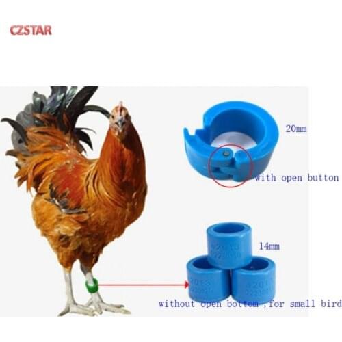 Iso18000-6c gen2 uhf pigeon ring plastic Bird leg ring tag Animal rfid ring tag for tracking chicken rings pigeon bird