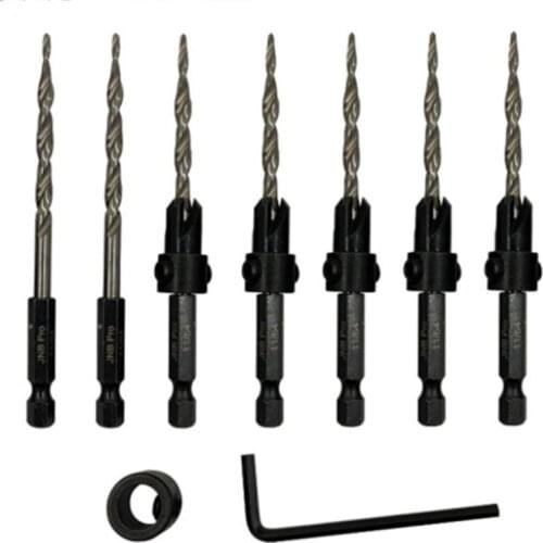 Wear-resistant Smooth Chip Evacuation Straight Shank High Speed Steel Hexagonal Shank Inch Taper Drill Black