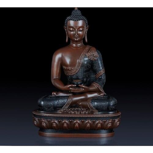 Exquisite Shakyamuni Triratna Buddha Crafts Decorations Fine Copper Ornaments Living Room Car Decoration Office Desk Accessories
