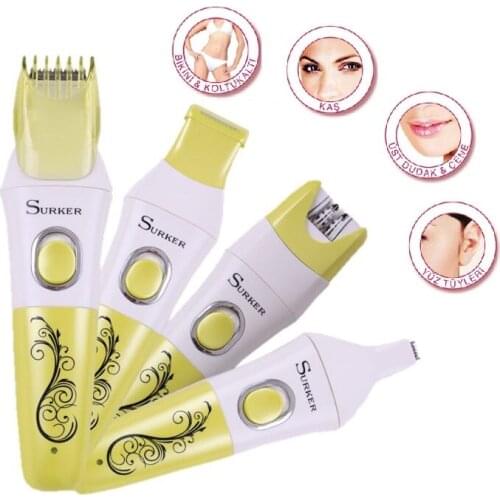 6in1 kit bikini trimmer precision facial hair eyebrow trimmer lady nose ear shaping tool hair removal female shaving machine