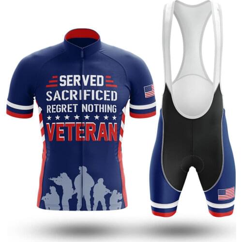 U.S Veteran Cycling Sets Summer Cycling Jersey Set Road Bicycle Jerseys MTB Bicycle Wear Breathable Cycling Clothing