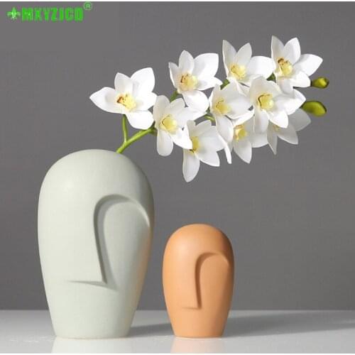 Creative Nordic Character Avatar Ceramic Desktop Decoration Vase Home Liveing Room Adornment Decor Crafts Accessories